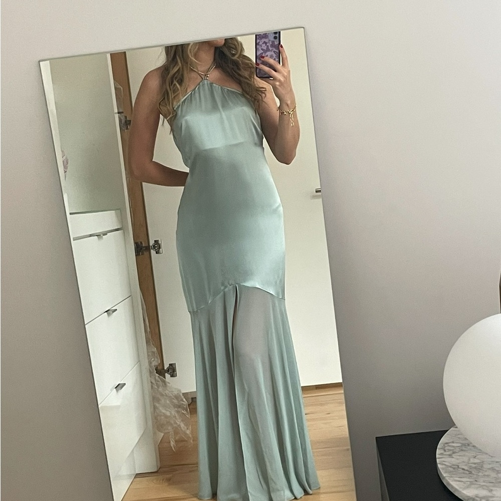 Reformation Silk Halter Dress